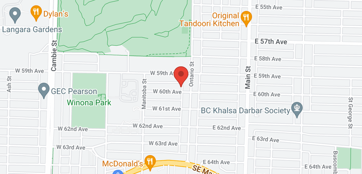 map of 21 W 60TH AVENUE